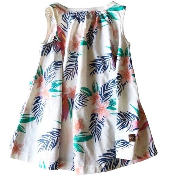 Tea Floral Trapeze Baby Dress Size 3-6 Month - Picture 4 of 9